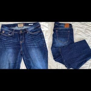 Dark wash bootcut jeans